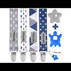 Pacifier clip & teether set